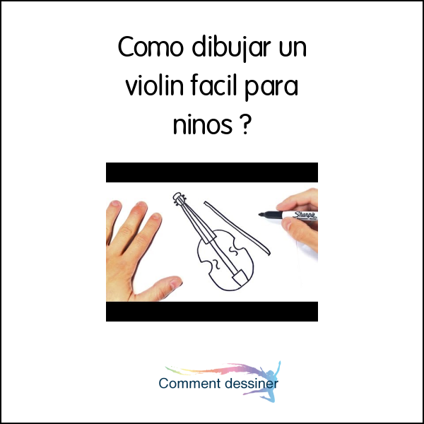 Como dibujar un violin facil para niños